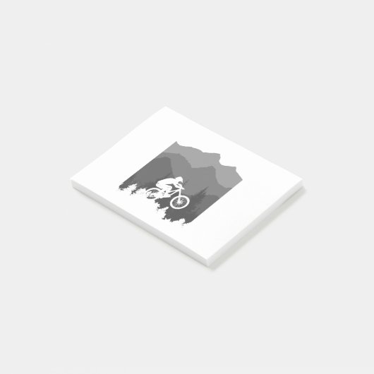 Bergfietsensilhouet voor de fanaticus MTB Post-it® Notes (Schuin)