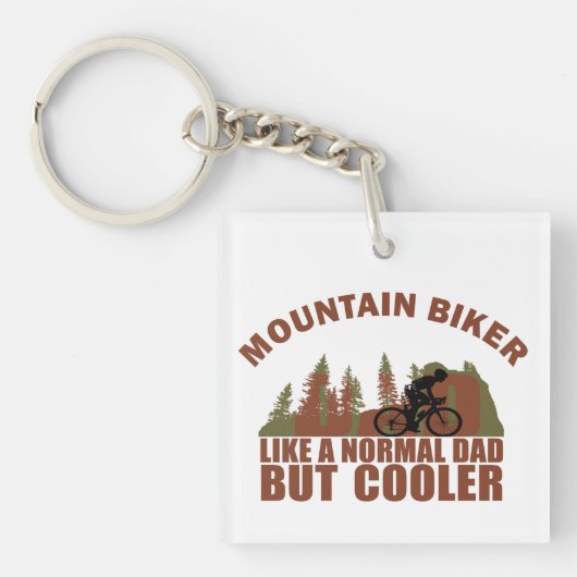 Bergfietspapa vintage sleutelhanger (voorkant)