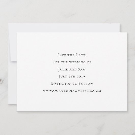 Bergfoto Save The Date Kaart (Achterkant)