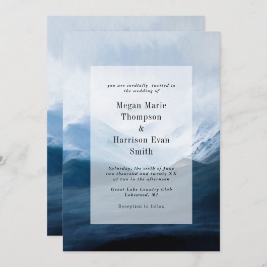 Berggebergte — Pinterly Landscape Weddenschap Kaart (Voorkant / Achterkant)