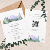Berggebieden Rustic Forest QR Code All in One Wedd Kaart