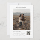 Berggebieden Rustic Forest QR Code All in One Wedd Kaart (Achterkant)