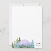 Berggebieden - Uitnodiging voor bosbruiloft (Achterkant)