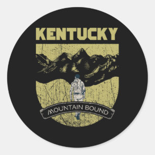 Berggebonden Kentucky Wandelen Kamperen Wandelrout Ronde Sticker