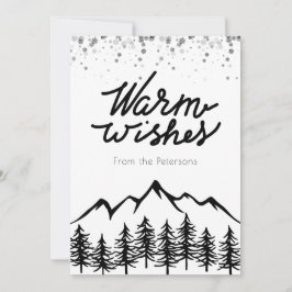 Berggeïnspireerde sportieve kerstkaart voor de win