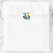 Berggeit Funny Mountain Biking Geit Biker Vin Ronde Sticker (Tas)