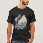 Berggeit met Schilderachtig Landschap Mounta T-shirt (Voorkant)