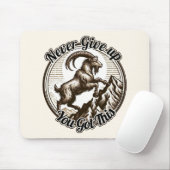 Berggeit Steenbok nooit opgeven Muismat (Met muis)