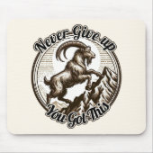 Berggeit Steenbok nooit opgeven Muismat (Voorkant)