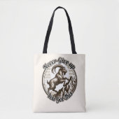 Berggeit Steenbok nooit opgeven Tote Bag (Voorkant)