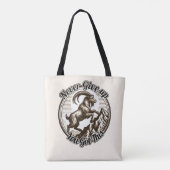 Berggeit Steenbok nooit opgeven Tote Bag (Achterkant)