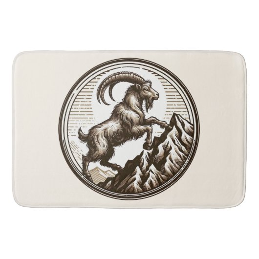 Berggeit Steenbok Verjaardag Zodiac Badmat (Voorkant)