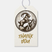 Berggeit Steenbok Verjaardag Zodiac Cadeaulabel (Voorkant)