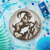 Berggeit Steenbok Verjaardag Zodiac Papieren Bordje (Feest)