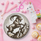 Berggeit Steenbok Verjaardag Zodiac Papieren Bordje (Feest)