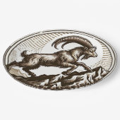 Berggeit Steenbok Verjaardag Zodiac Papieren Bordje (Gekanteld)