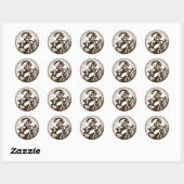 Berggeit Steenbok Verjaardag Zodiac Ronde Sticker (Vel)