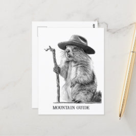 Berggids - grillig marmot ontwerp briefkaart