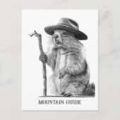 Berggids - grillig marmot ontwerp briefkaart (Voorkant)