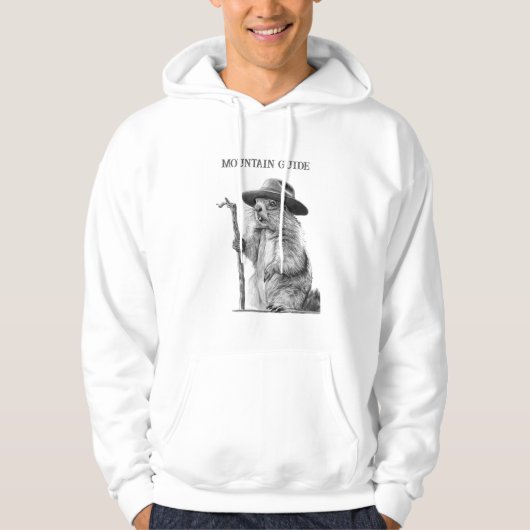 Berggids - grillig marmot ontwerp hoodie (Voorkant)