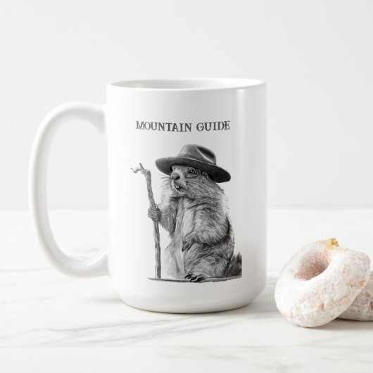 Berggids - grillig marmot ontwerp koffiemok (Met donut)