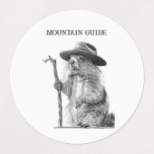 Berggids - grillig marmot ontwerp labels (Design 2)