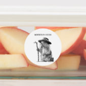 Berggids - grillig marmot ontwerp labels (Aangebracht)