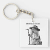 Berggids - grillig marmot ontwerp sleutelhanger (voorkant)
