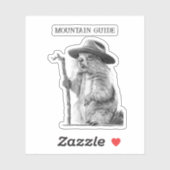 Berggids - grillig marmot ontwerp sticker (Vel)
