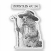 Berggids - grillig marmot ontwerp sticker (Voorkant)