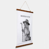 Berggids - Whimsical marmot ontwerp Hangend Wandkleed (Gebogen)