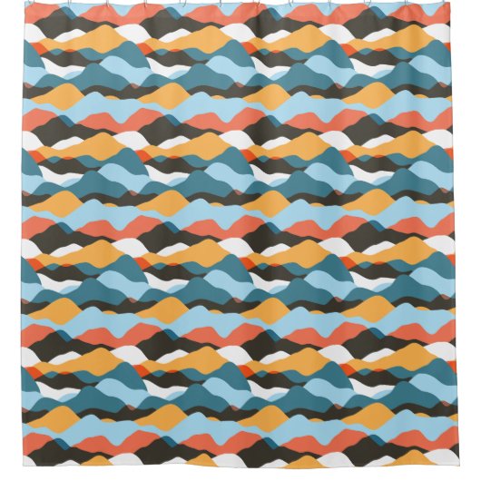 berggolfslag douchegordijn (Voorkant)