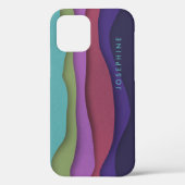 Berggolven van kleur gepersonaliseerd Case-Mate iPhone case (Achterkant)