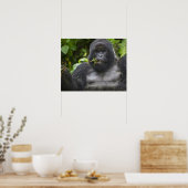 Berggorilla en Zilverruggorilla Poster (Keuken)