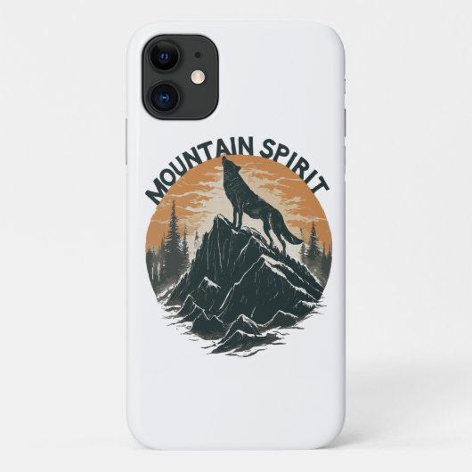 Berggrootheid Wolf Huilt op de Piek Case-Mate iPhone Case (Achterkant)