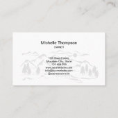 Berghandgemaakte Boerderij Rustige Vintage Pijnboo Visitekaartje (Achterkant)