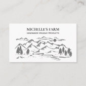 Berghandgemaakte Boerderij Rustige Vintage Pijnboo Visitekaartje (Voorkant)