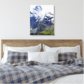 Berghelling in de Zwitserse Alpen Canvas Afdruk (Insitu (Slaapkamer))