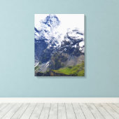 Berghelling in de Zwitserse Alpen Canvas Afdruk (Insitu (Houten vloer))