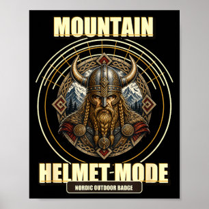 Berghelm mode nordic outdoor viking noors poster