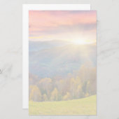 Bergherfstlandschap met bos briefpapier (Voorkant / Achterkant)