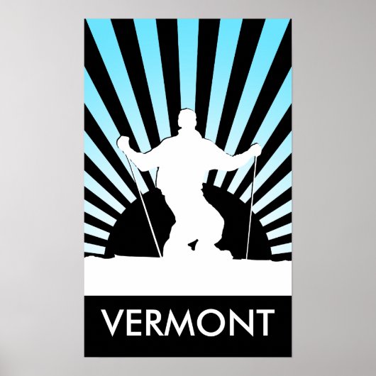 berghski vermont poster (Voorkant)