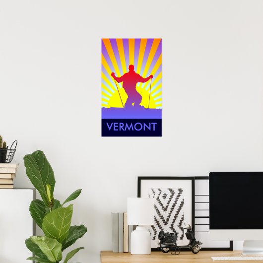 berghski vermont poster (Thuiskantoor)