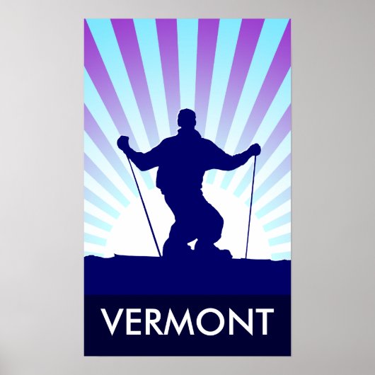 berghski vermont poster (Voorkant)