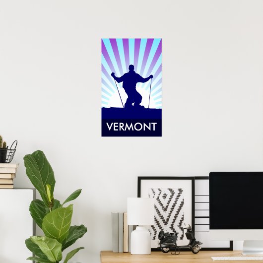 berghski vermont poster (Thuiskantoor)