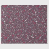 Berghuisplant paars snijblad cadeaupapier (Vlak)