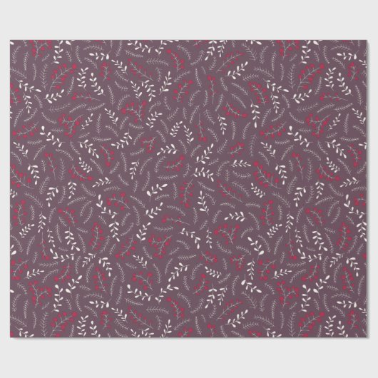 Berghuisplant paars snijblad cadeaupapier (Vlak)