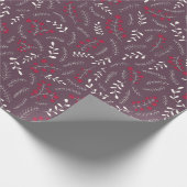 Berghuisplant paars snijblad cadeaupapier (Hoek)