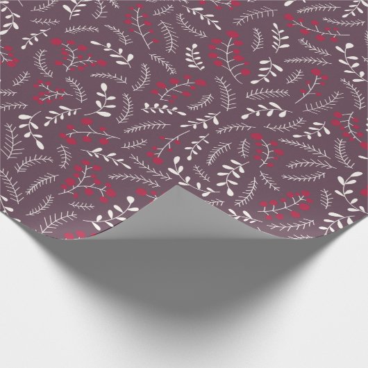 Berghuisplant paars snijblad cadeaupapier (Hoek)