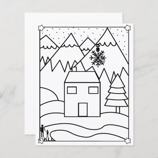 Berghuizen kleurplaten (Voorkant / Achterkant)